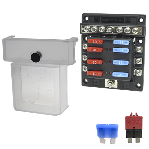 Prolec Compact Fuse Panel for 6 x ATO/ATC fuses or circuit breakers