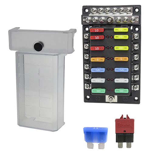 Prolec Compact Fuse Panel for 12 x ATO/ATC fuses or circuit breakers | Genuine & Latest Product