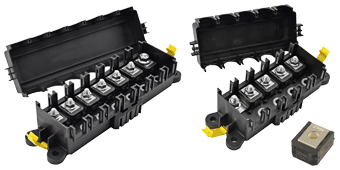 Multi Pole Fuse Blocks for ZCase Fuses
