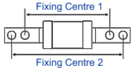 Bolted tag Fuse Dimensions Diagram