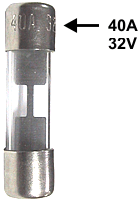 Markings on a cartridge fuse