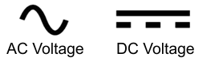 Vac / Vdc electrical symbols