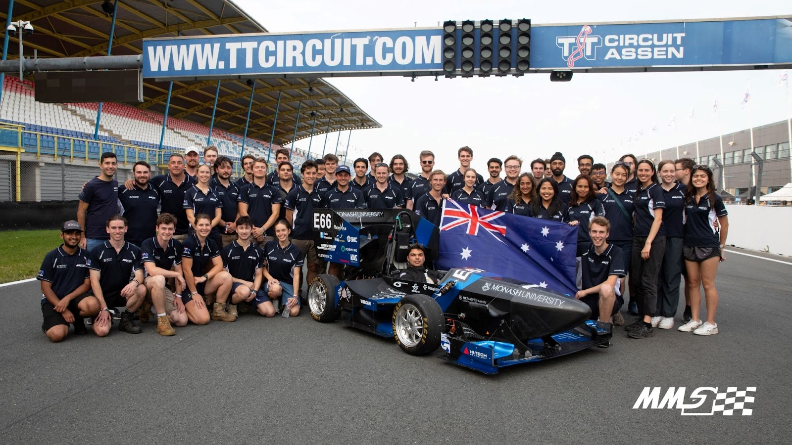 Monash Motorsport team at track