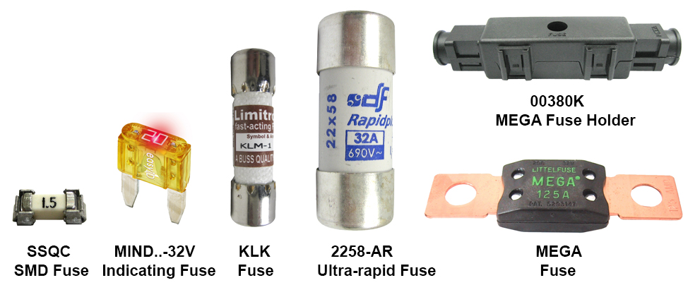 Fuses used in a Formula SAE car