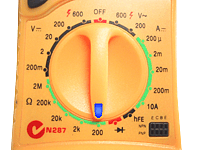 Picture of setting the meter correctly