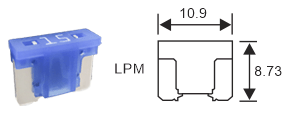 Low Profile Mini Blade Fuse Dimensions