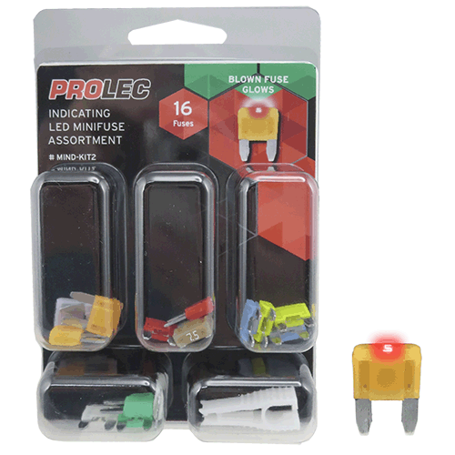 Mini Indicating Fuse Kit 16 piece assortment | Genuine & Latest Product