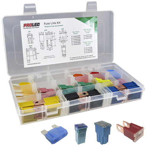 Maxi & Auto Fuse Link Assortment Kit 36 piece