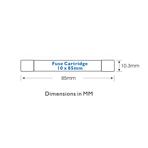 Adler 10x85mm PV Fuse Dimensions