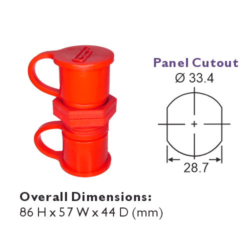 GEP Heavy Duty Battery Feeder Stud Dimensions