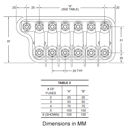 Bussmann LMG3 Fuse Holder Dimensions part 1