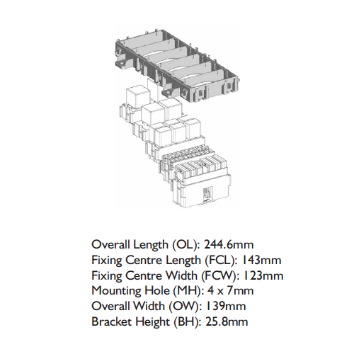 MTA 01608 6 Module Frame Dimensions Part 1