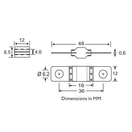 Adler EFP Fuse Dimensions