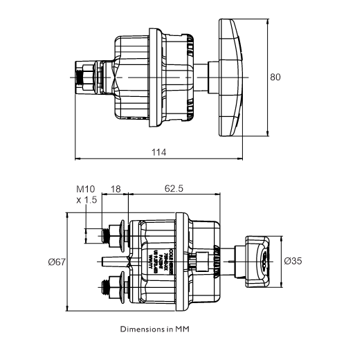 Littelfuse 75930 Battery Switch Dimensions Part 1