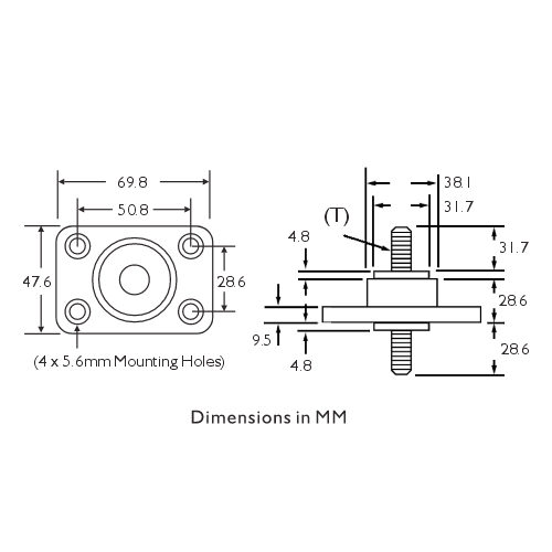 Bussmann C1925-1 Junction Block Dimensions