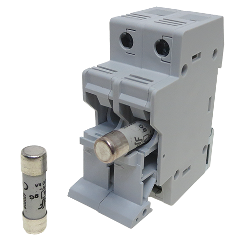 ETI 002543000 (VLC 10) 2 Pole Fuse Carrier fitted with 10x38mm fuse