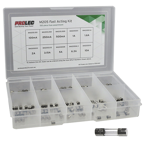 Cartridge Fuse Kits 5x20mm Fuses (M205)