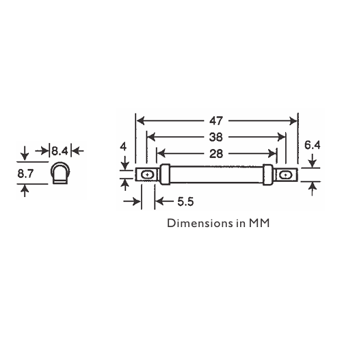 Bussmann LCT Fuse Dimensions