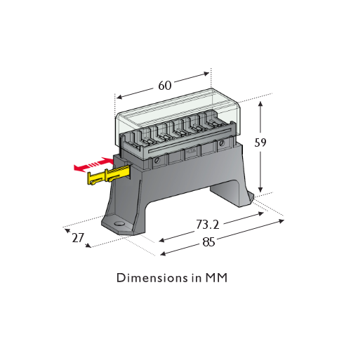 MTA 00560 Fuse Block Dimensions