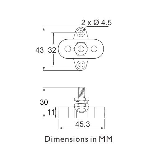 Prolec JBSM6 Junction Block Dimensions
