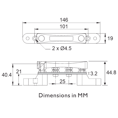 Prolec BB4M6 Bus Bar Dimensions