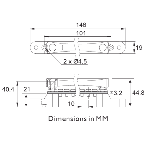 Prolec BB6M4 Bus Bar Dimensions