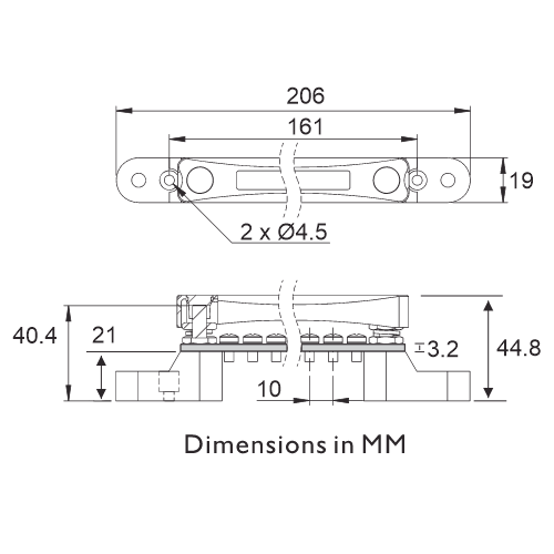Prolec BB12M4 Bus Bar Dimensions