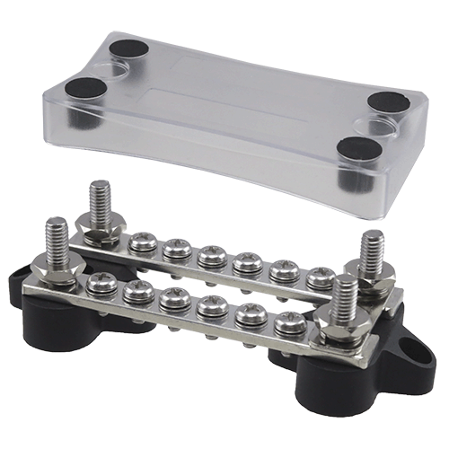 Prolec BBD6M4 Bus Bar with Double Row 6 x M4 screws & cover